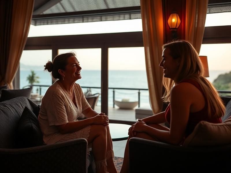 Meaningful conversation at retreat