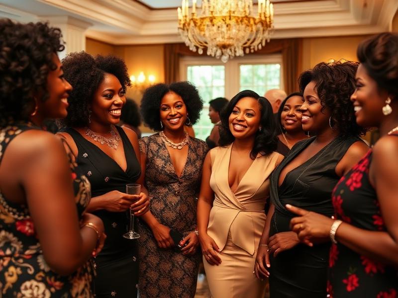 Women networking at retreat